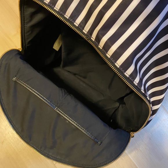 Kate Spade Black/White Striped Backpack main image 4